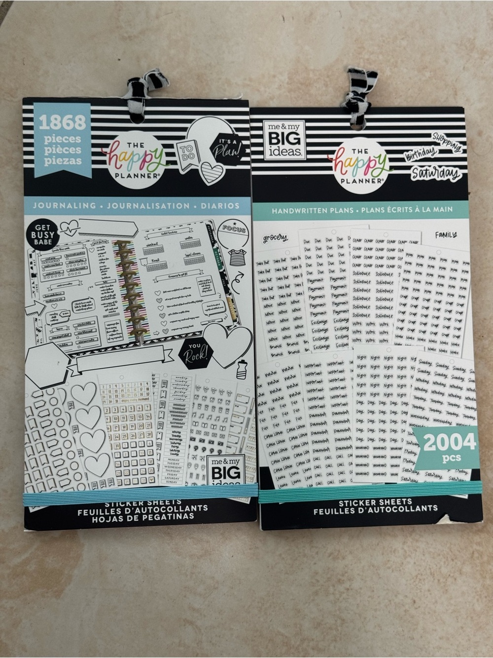 The Happy Planner Sticker Books - Black White Teal